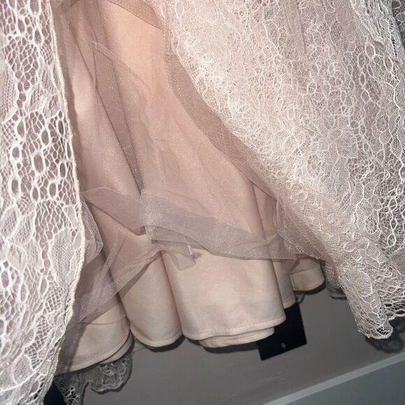 2 CUTE BY J MICHEAL'S pink lace maxi skirt - Picture 10 of 13